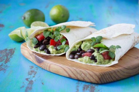 vegan black bean burritos
