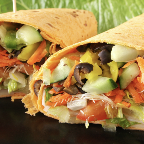 veggie wrap with hummus