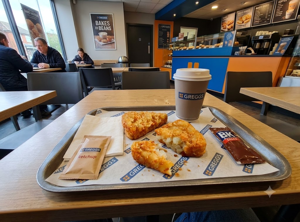 eat vegan at greggs